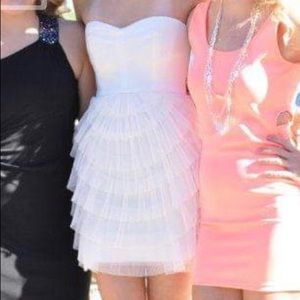 White homecoming/cocktail dress.